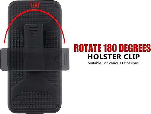 Miniatura 5 de Asuwish Funda de teléfono para iPhone 6plus 6splus 66s Plus con clip para cinturón, soporte híbrido, resistente, protección de grado duro, funda