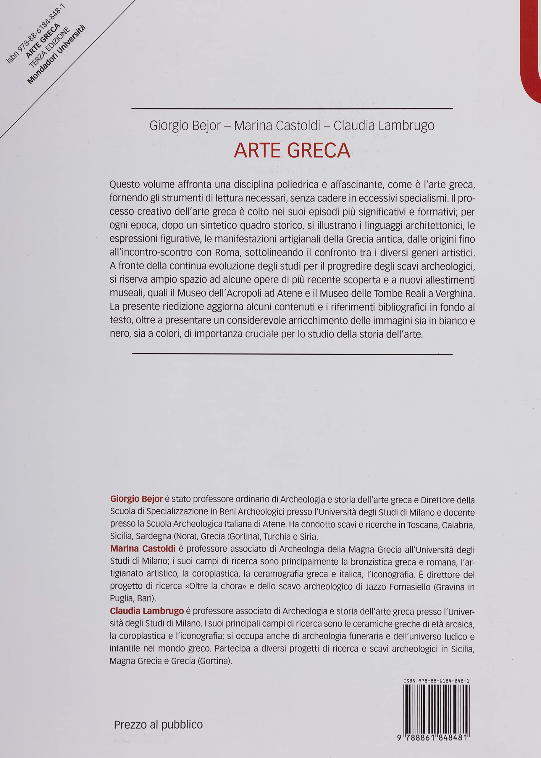 Arte greca. Dal decimo al primo secolo a.C.