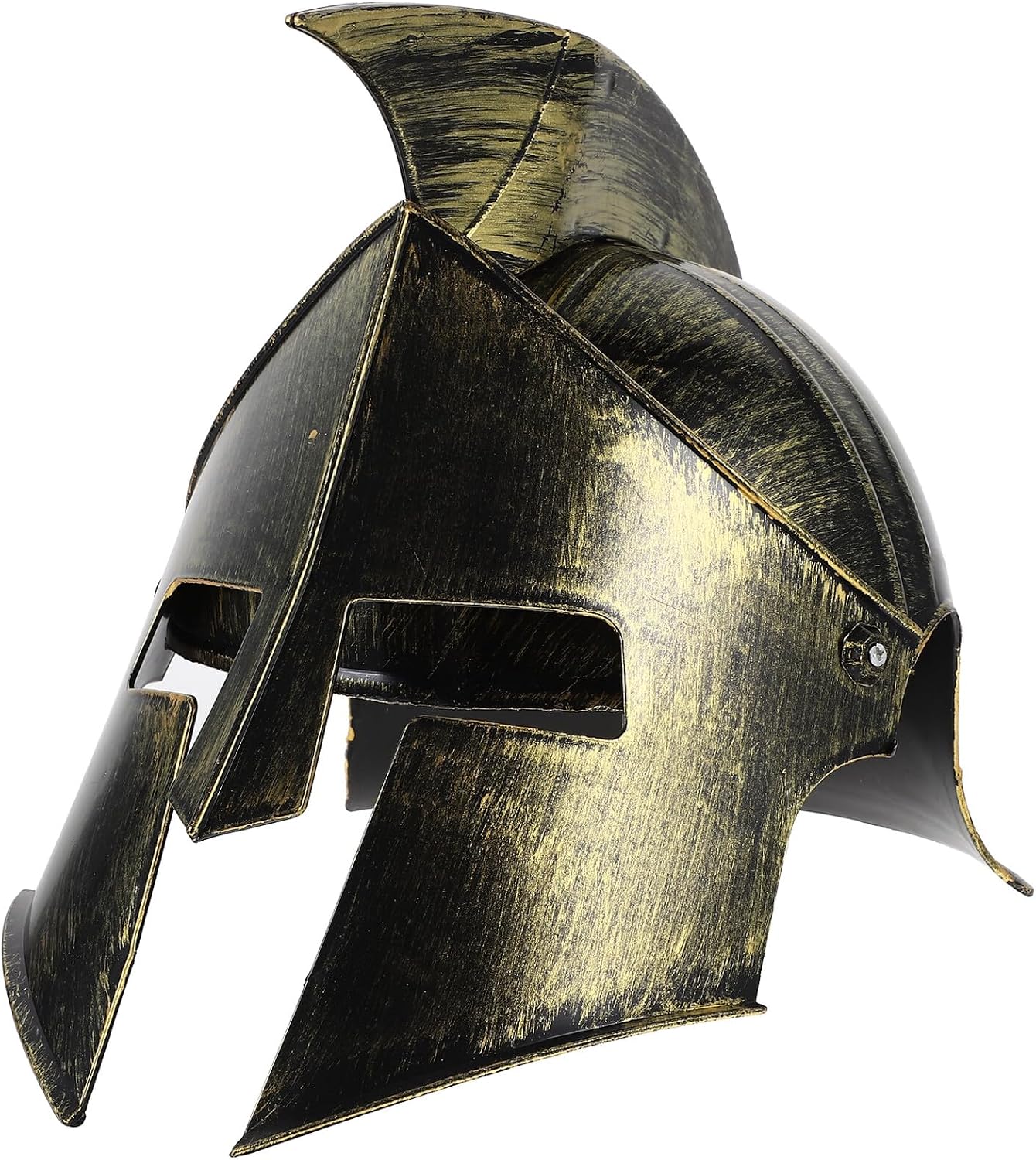 Beavorty Roman Soldier Helmet Gold Vintage Roman Costume Headgear for Adults Cosplay Party and Festival Accessories