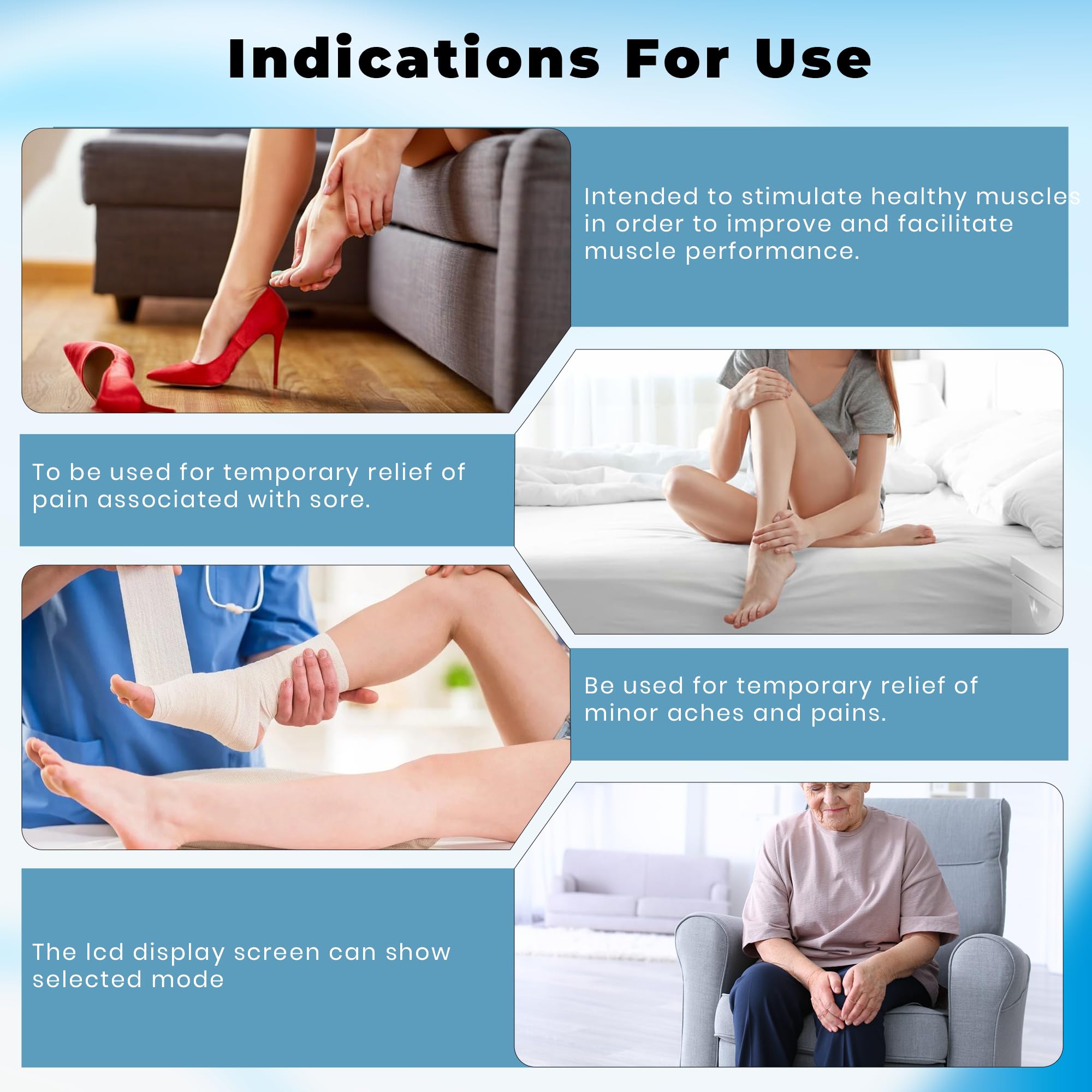 EMS Foot Massage Pad with 39 Intensity Levels 10 Modes - Foldable Electric Foot Massagers with Timer Auto Run USB Display - Massage Mat Knee Massager for Pain Relief Circulation Relaxation