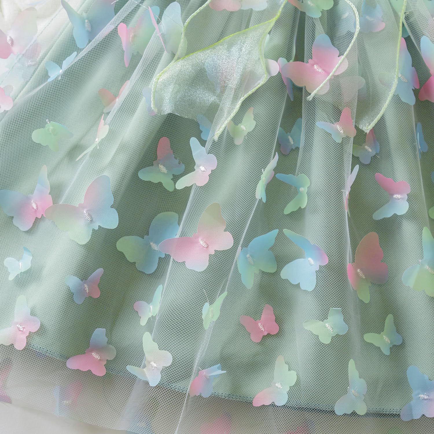 NNJXD Flower Girl Embroidery Dress Little Princess Tie Bowknot Summer Casual Dresses - Image 5