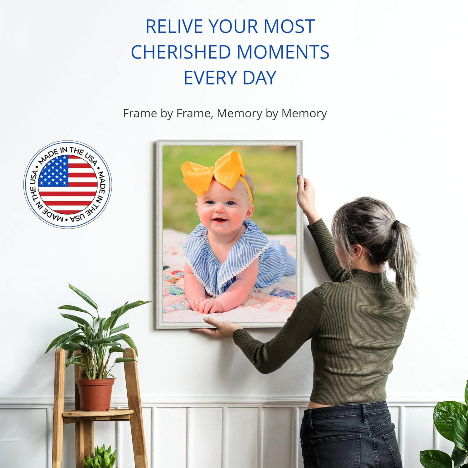 ArtToFrames 16x22 Ash Wood Off-White Wash Frame 6