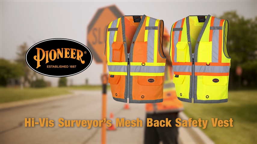 Pioneer Safety Vest for Men – Hi Vis Reflective Neon, Cool Mesh