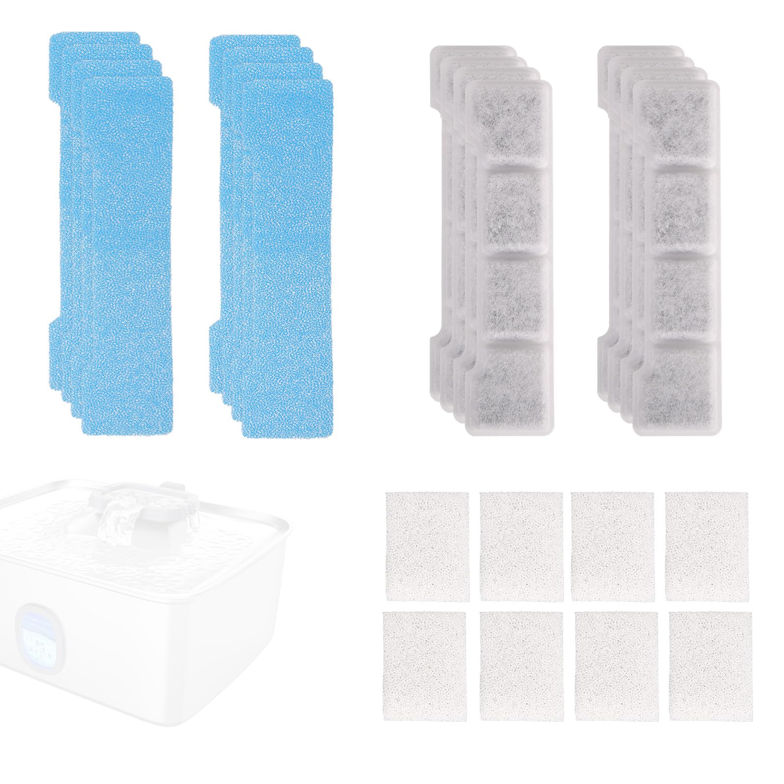 8 Sets Replacement Filters Compatible with SIBAYS/Kastty 4Gal/15L