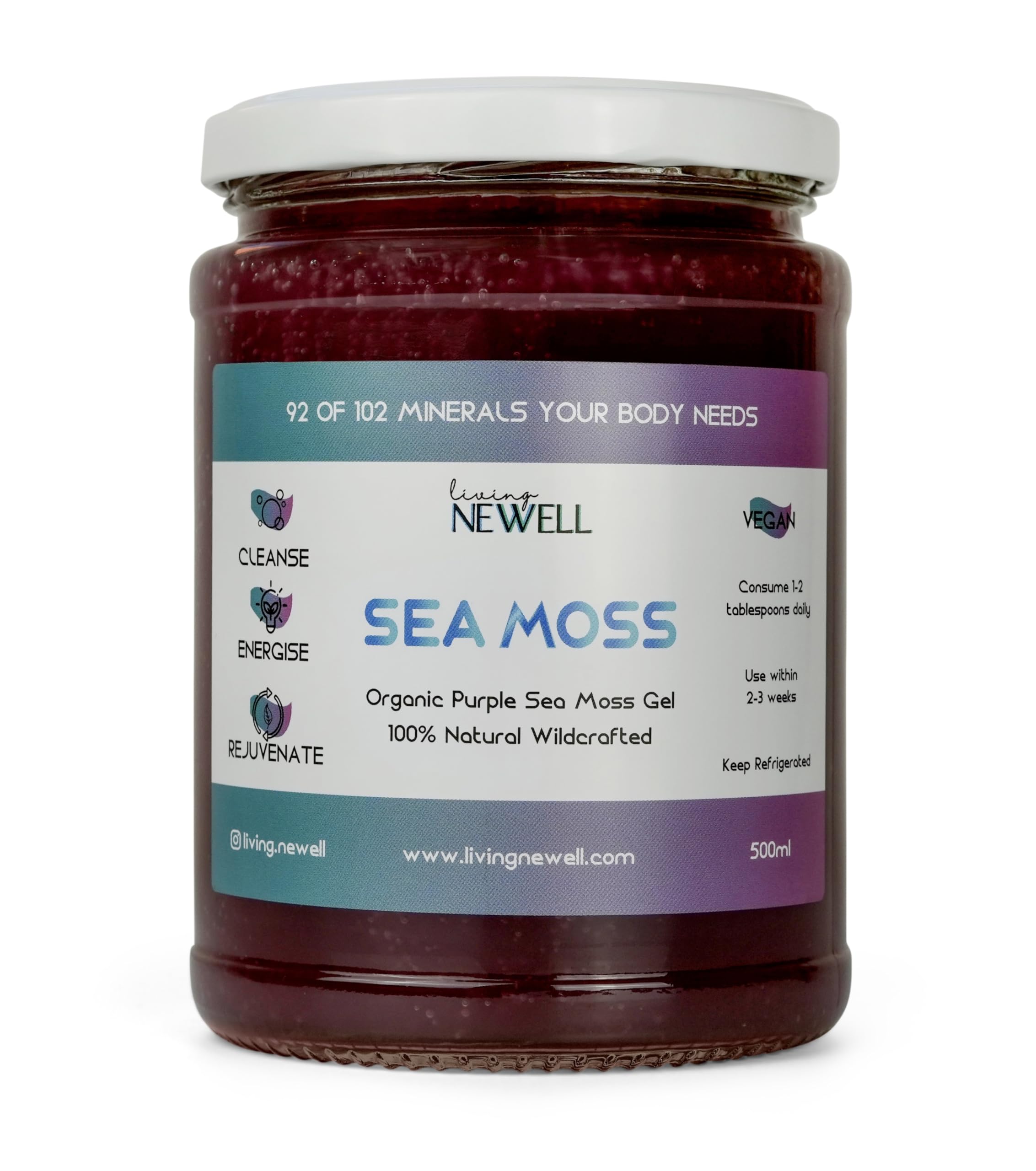 Sea Moss Gel | Purple Sea Moss 100% Wildcrafted in St Lucia