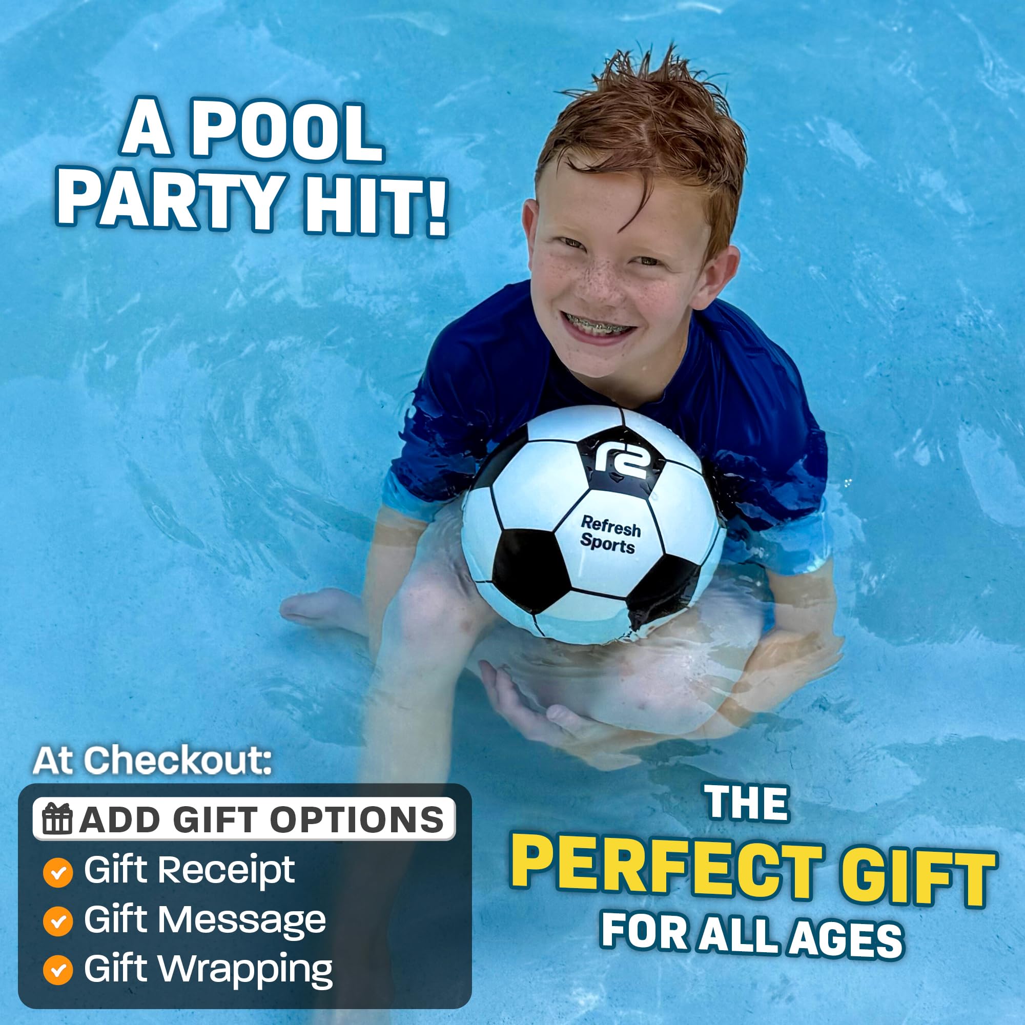 Aqua Dive Fußball – lustiges Unterwasser-Pool-Spielzeug für Kinder ab 8–12 Jahren – beste Poolspiele, Outdoor-Ballspiel für Kinder – Wasserspielzeug für Sommerpartys und Wassermelonen-Strandspiele