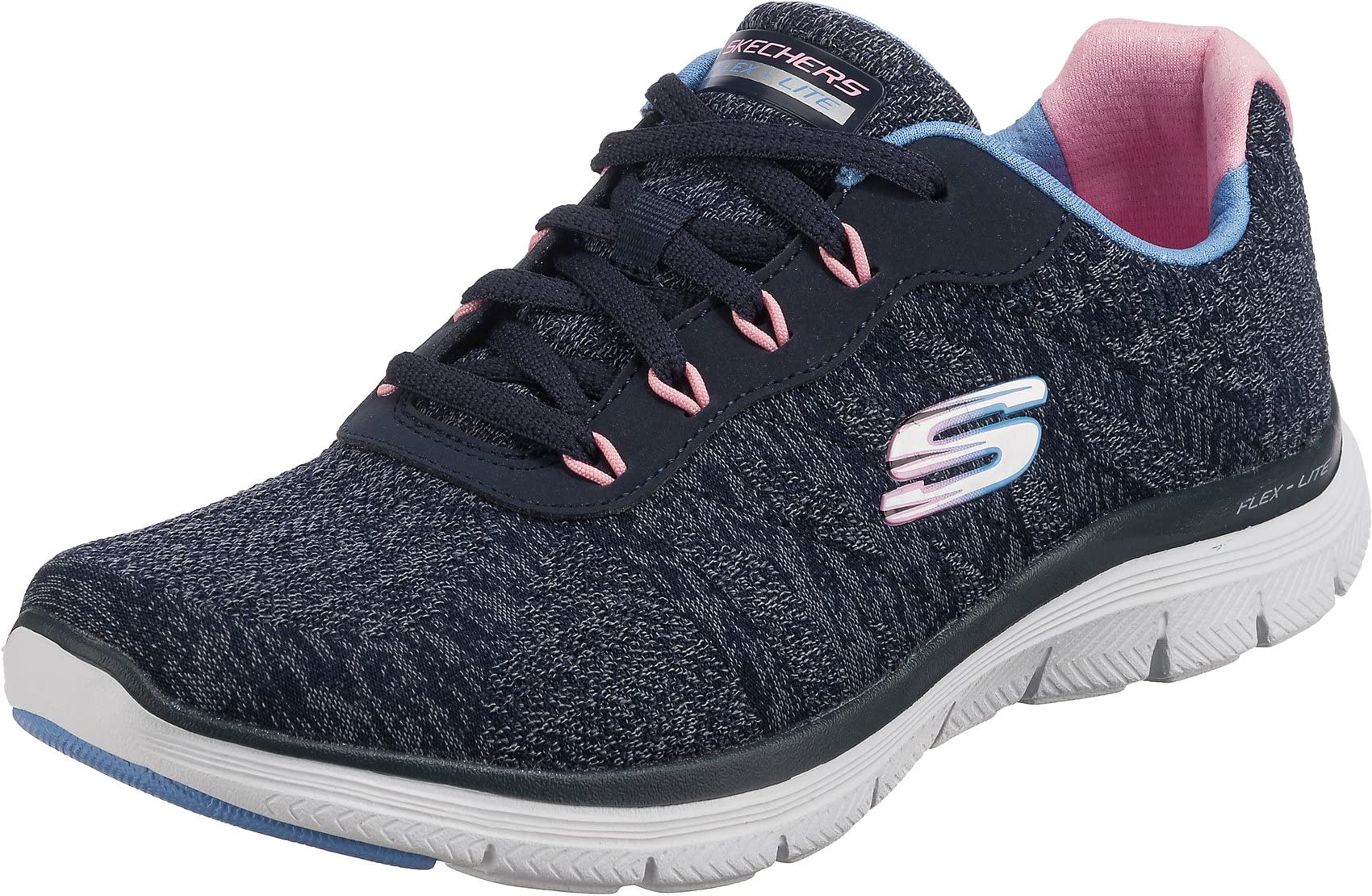 Skechers Women's Flex Appeal 4.0 Sneaker, Navy, 3.5 UK