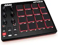Akai Professional MPD218 Controlador MIDI USB com 16 pads MPC, 6 knobs atribuíveis, Note Repeat, Full Level e software para produção musical