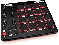 Akai Professional MPD218 Controlador MIDI USB com 16 pads MPC, 6 knobs atribuíveis, Note Repeat, Full Level e software para produção musical