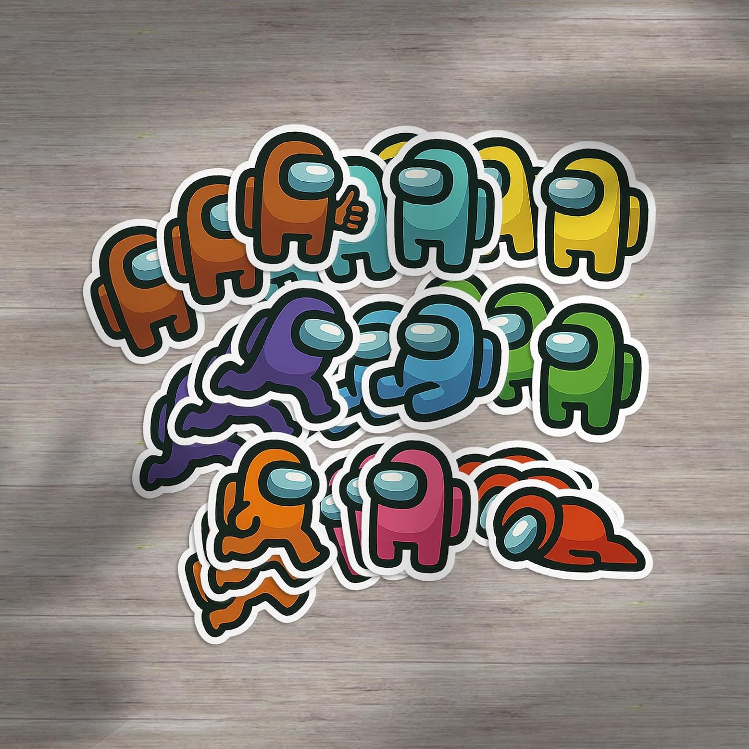 6 Pack Amoung Us Sticker Decal Notebook Car Laptop 5.5" Sticker Decal Notebook Car Laptop 5.5" x 5.5" (Sticker) image 2