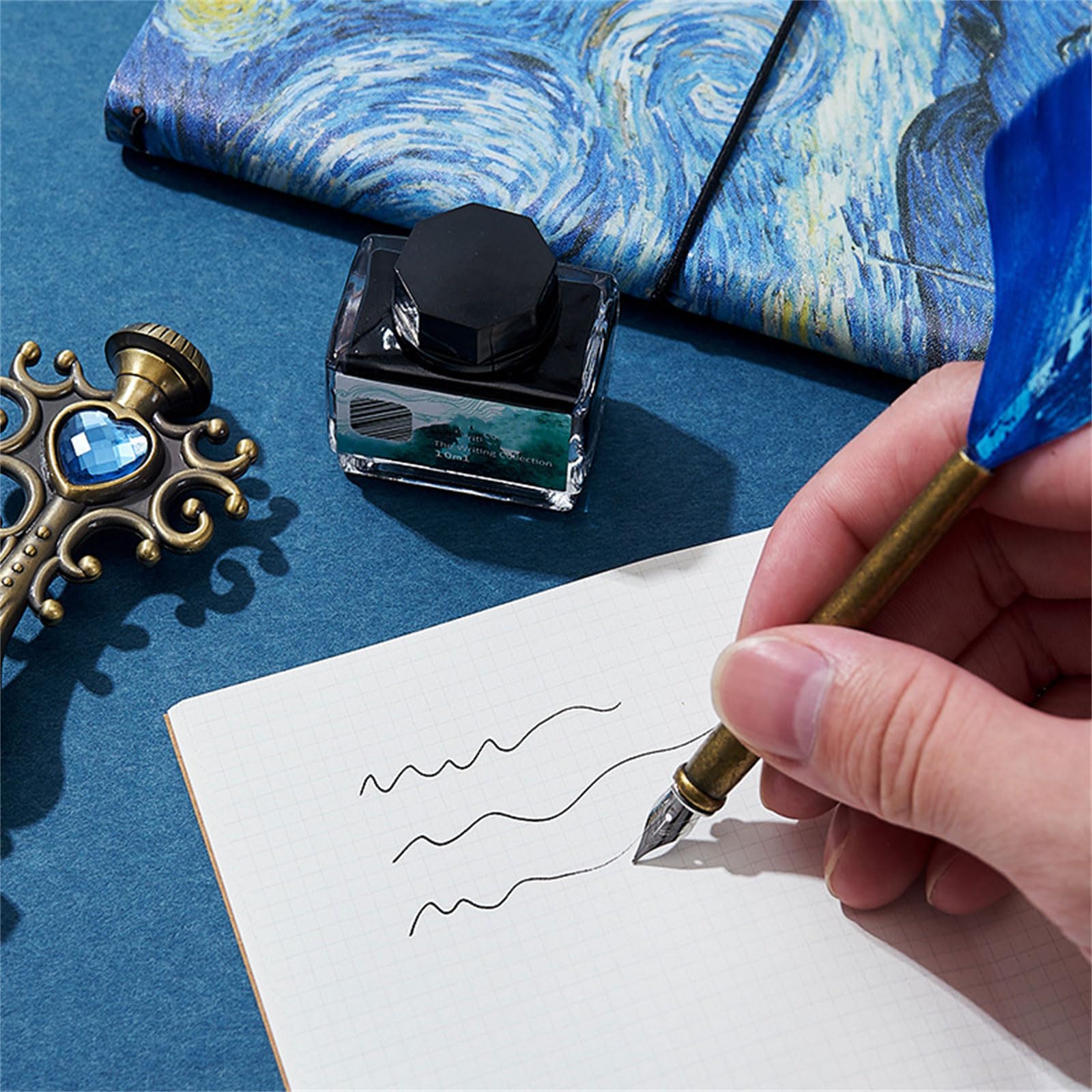 PANGBOER Antikes Dip-Stift und Tinten, Vintage-Siegelstempel, Scrapbooking-Zubehör für Studenten, Hobbyisten, dekorativ
