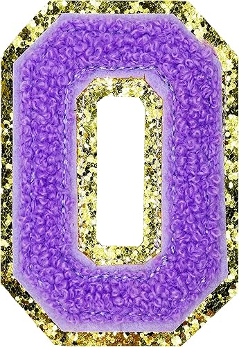 Miniatura 143 de Jongdari Letras termo-adhesivas de felpilla para ropa, parches de letras del alfabeto con brillantina para coser, con adhesivo planchado, 4