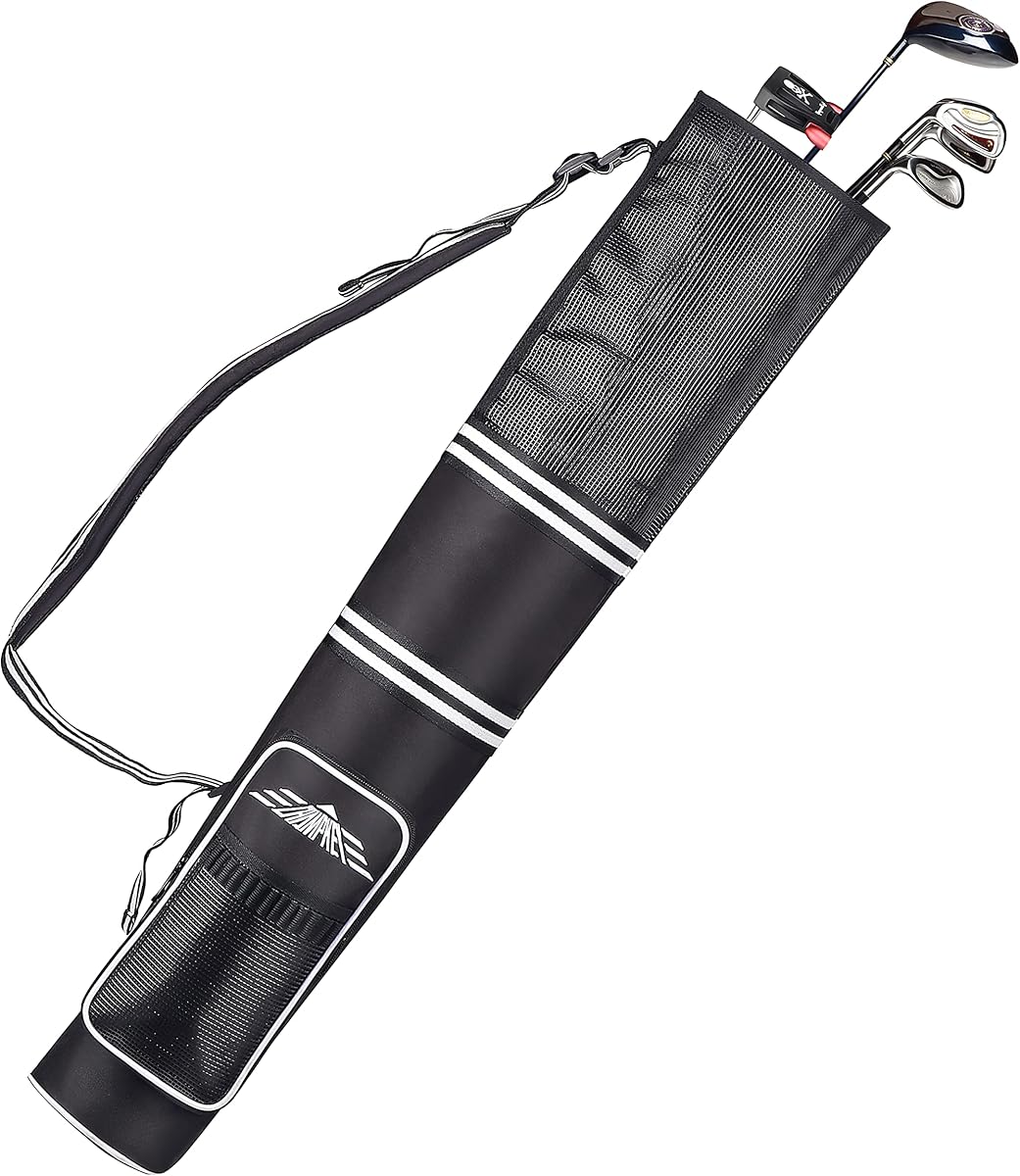 Professional Golf Sunday Bag (Carry 3-9 Clubs) - 6 Carry Pockets & Adjustable Sling Strap Golf Carry Bag Ideal for Golf Course & Travel
