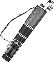 Champkey Golf Sunday Bag - Lightweight Carry for 3-9 Clubs, 6 Pockets, Water-Resistant 600D Nylon, Adjustable Strap for Travel & Course