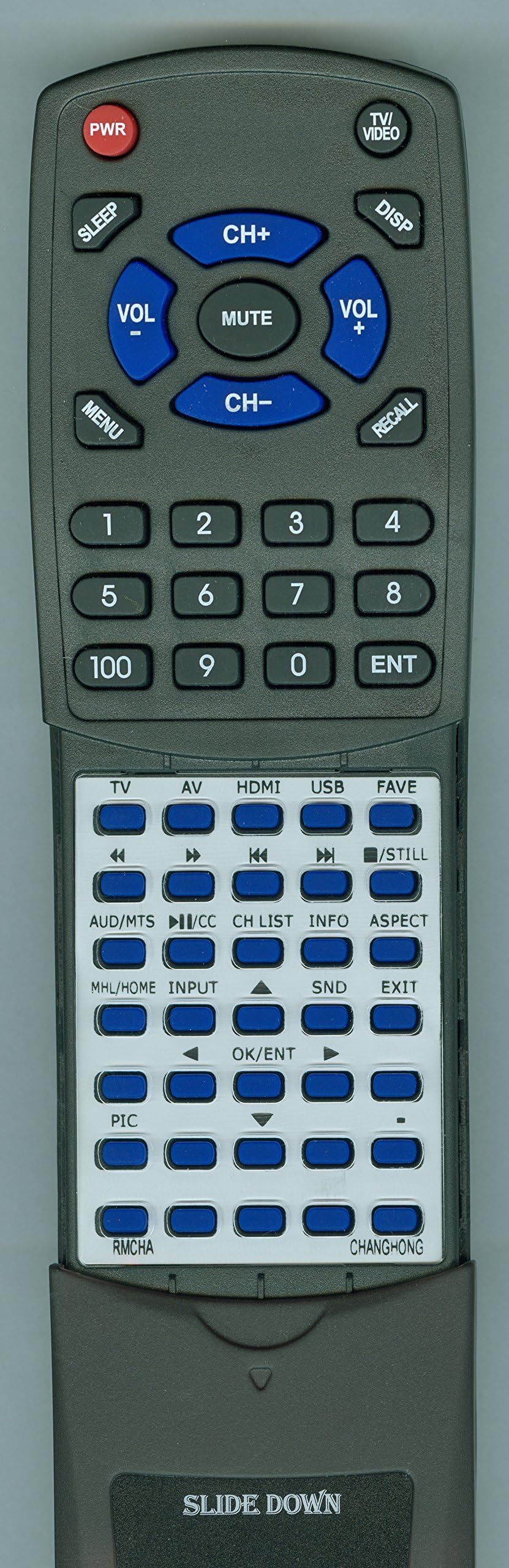 Replacement Remote for Changhong LED32YC1600UA, LED50YC2000UA, LED49YD1100UA, LED32YC1700UA, LED42YC2000UA, LED40YC1700UA, LED40YD1100UA