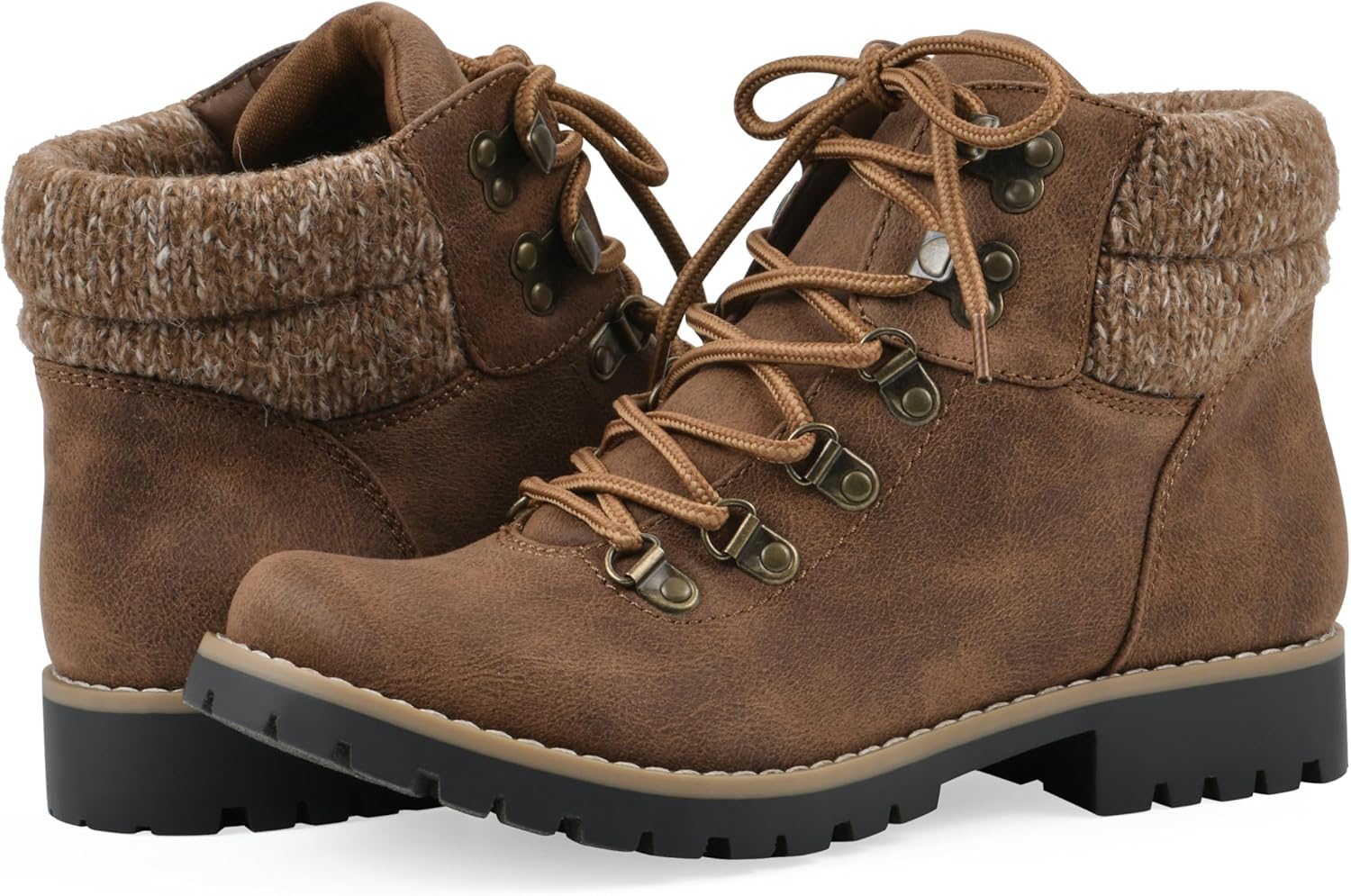 CLIFFS BY WHITE MOUNTAIN Shoes Pathfield Women's Lace-up Hiker Style Bootie - Image 2