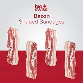 BioSwiss Bandages, Bacon Shaped Self Adhesive Bandage Set, Latex Free, Sterile Wound Care, 24 Count
