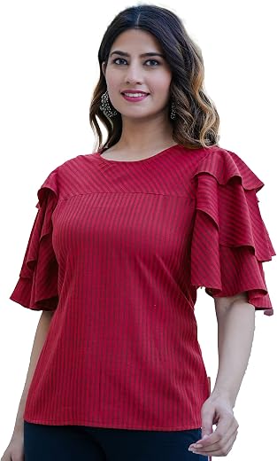 Yash Gallery Women's Rayon Regular Fit Top