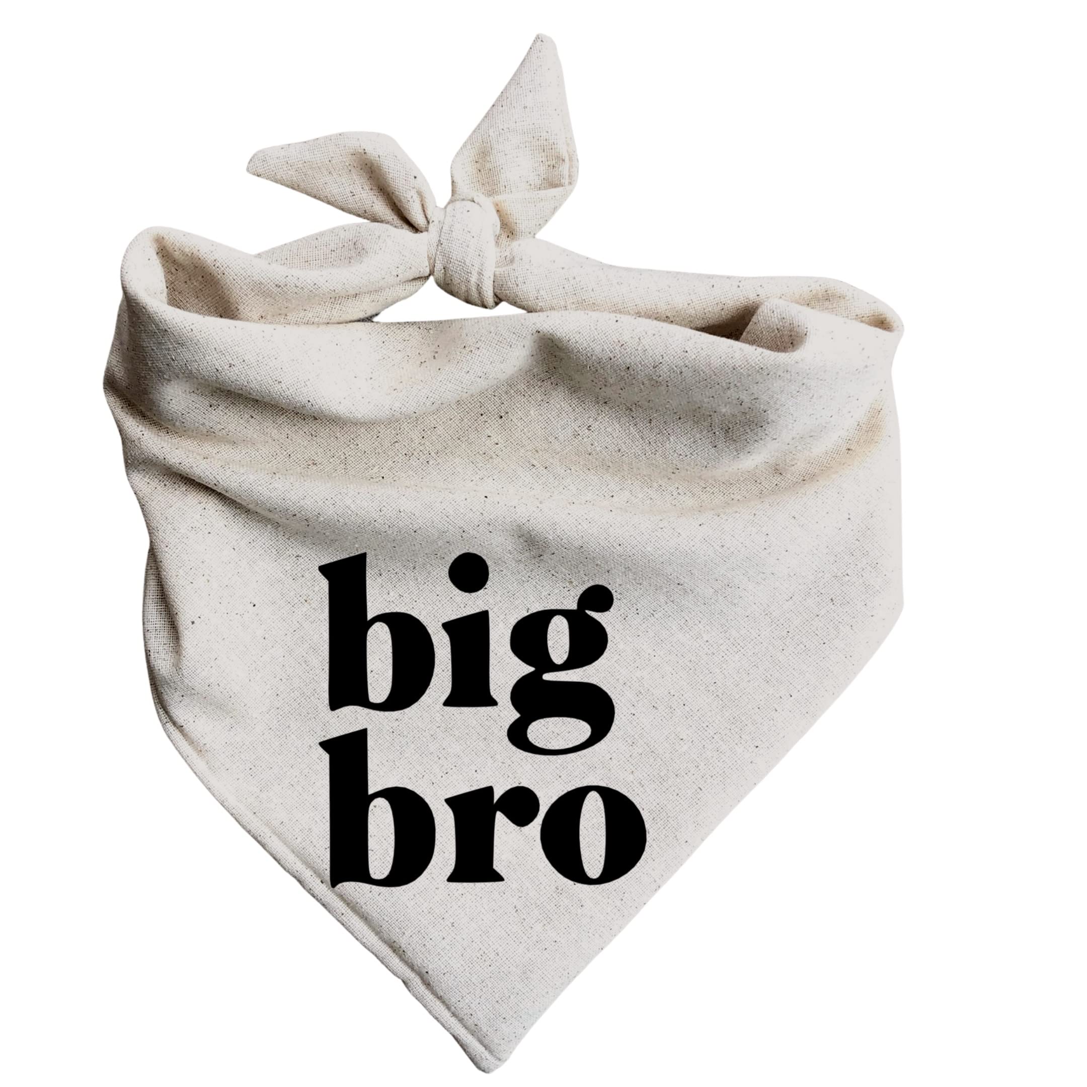 Big Bro Dog Bandana Pregnancy Announcement Baby Announcement to Grandparents (Large)