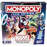 Monopoly Flip Edition: Marvel Board Game | Ages 8 and Up | 2 to 4 Players | Family Board Games for Kids, Teens, and Adults