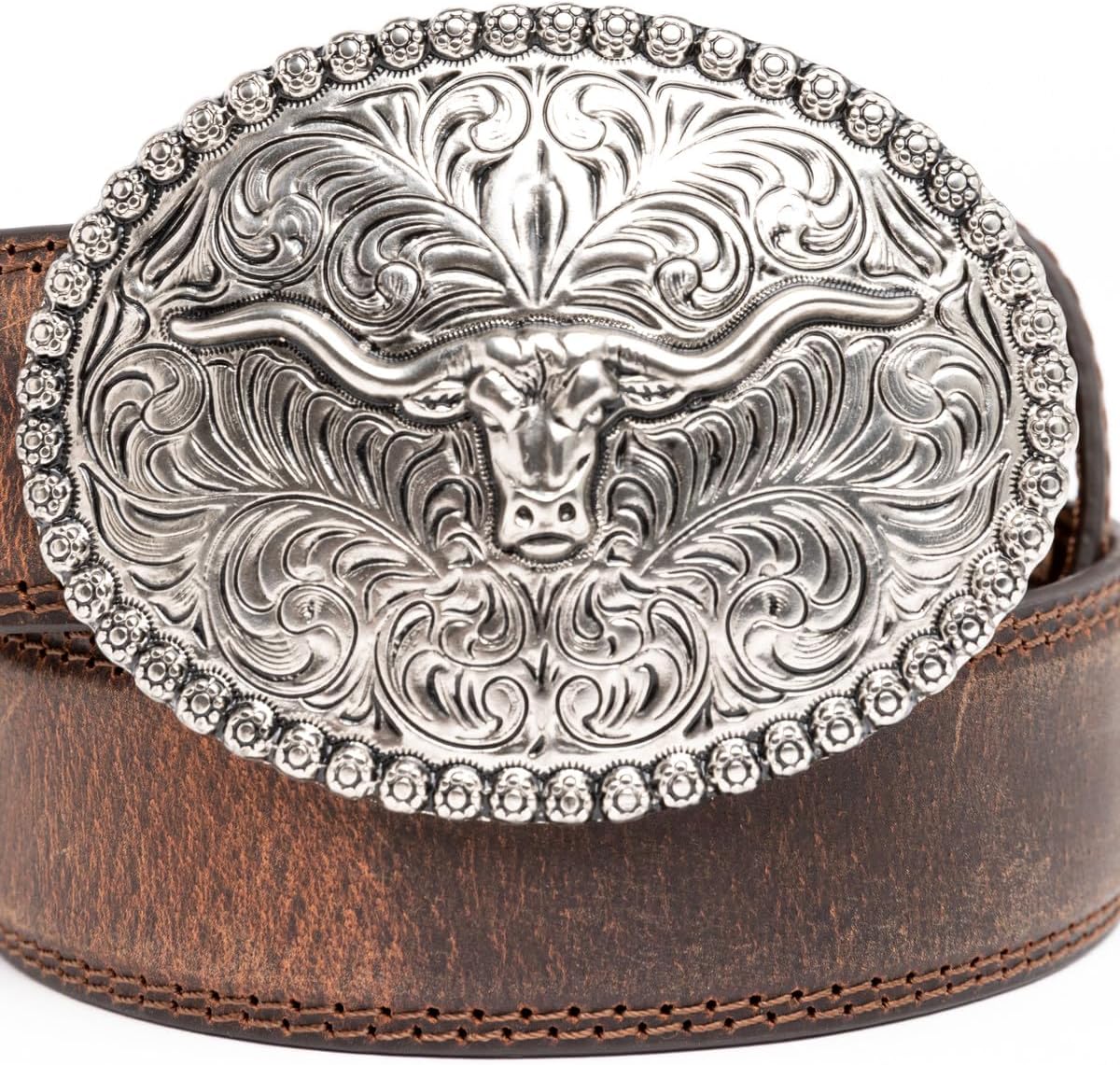 Cody James Boys' Longhorn Plaque Buckle Belt - Blt711-26