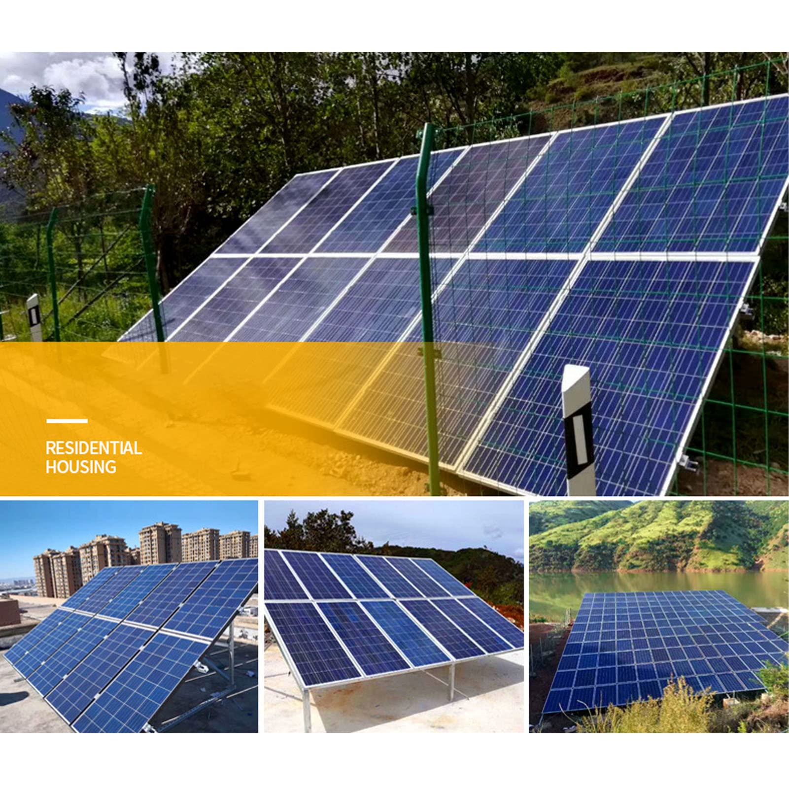 Pannello Solare, Pannello Fotovoltaico in Silicio Monocristallino 20W 18V, Uscita Stabile Struttura Semplice Buona Fattibilità per di Monitoraggio della Generazione di Energia per Uso