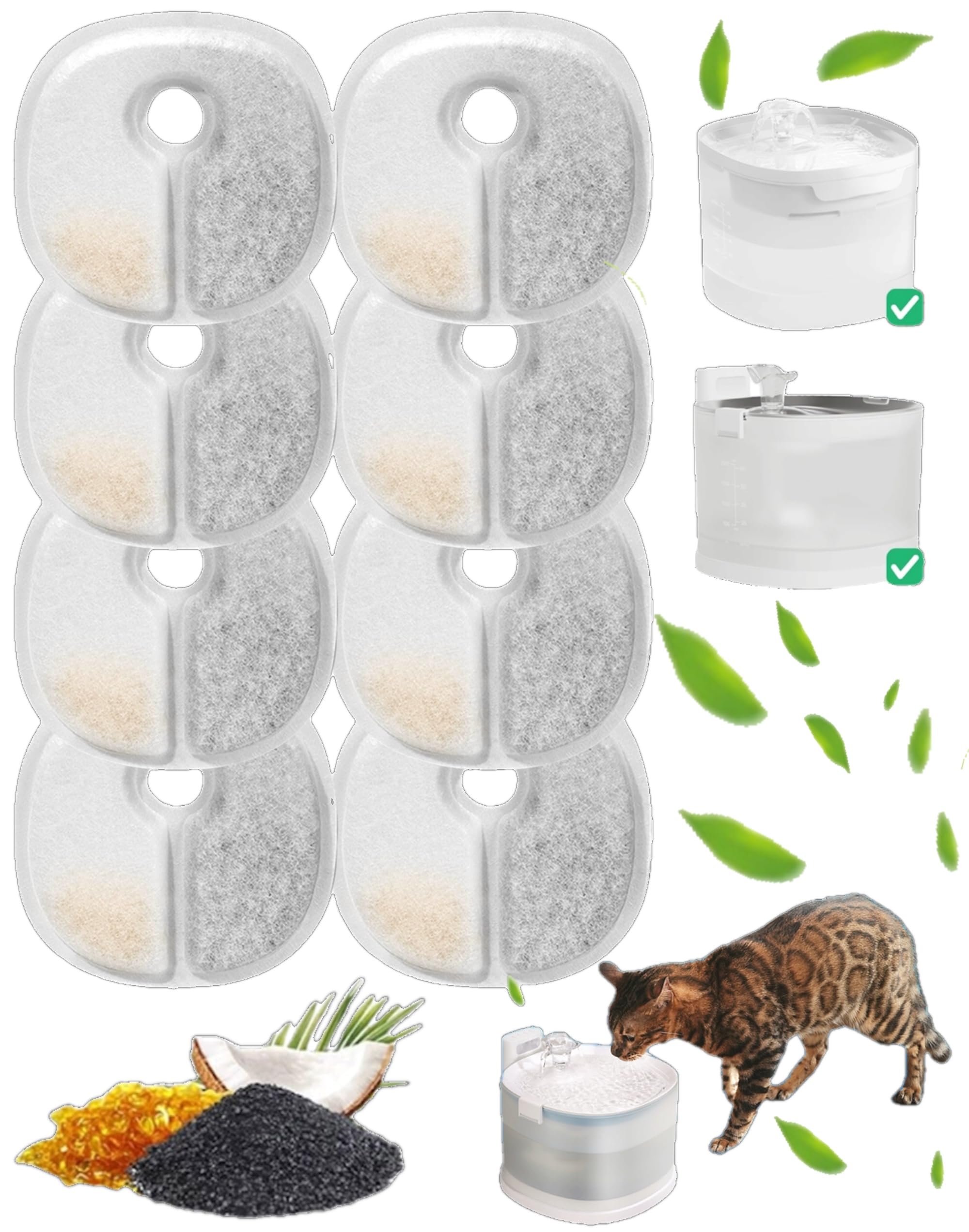 Amazon.co.jp: 猫自動給水器交換用フィルター ペット水飲み器 猫水