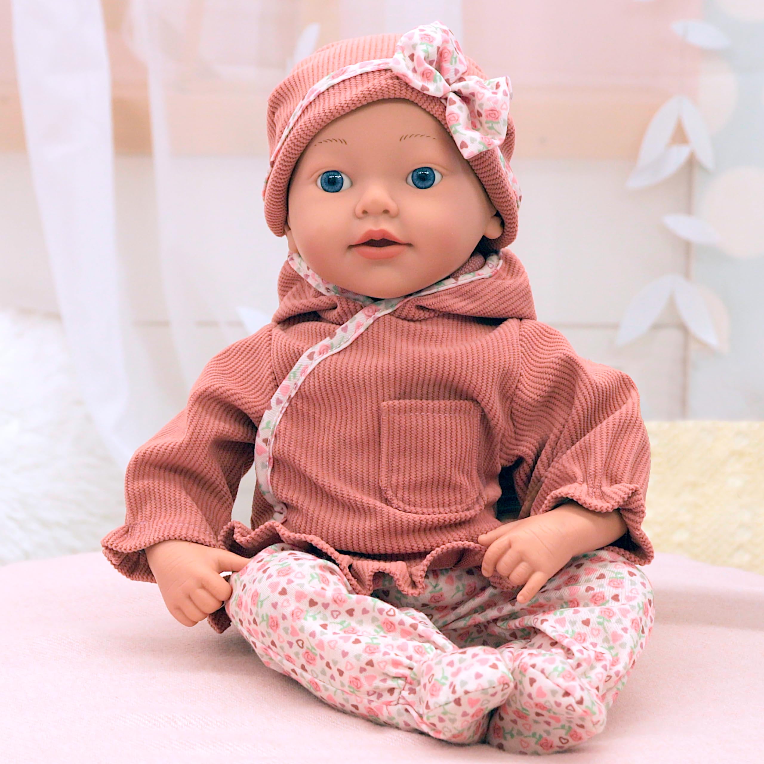 Bayer Design Muñeca bebé Reborn, Recien Nacido muñeco Real | chupete, biberón, 38 cm