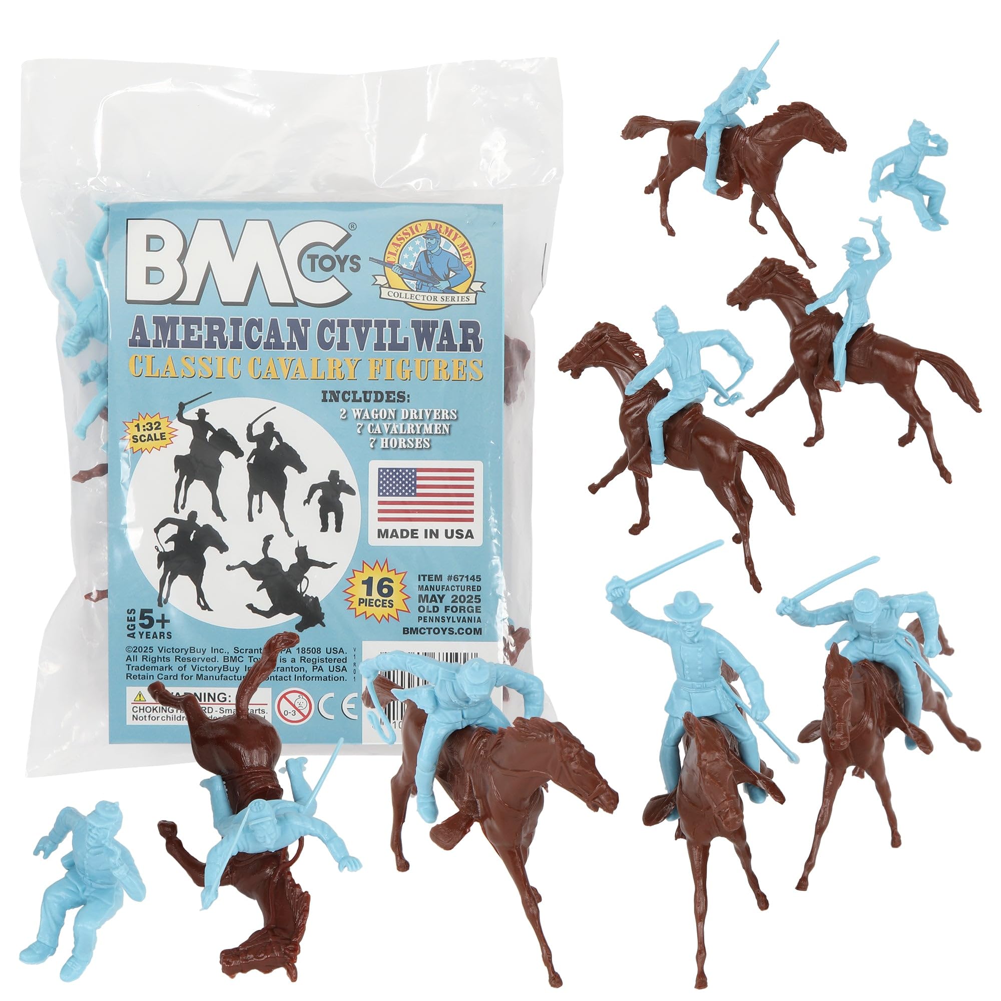 Amazon.com: BMC Classic Marx Civil War Cavalry - 16pc Powder Blue