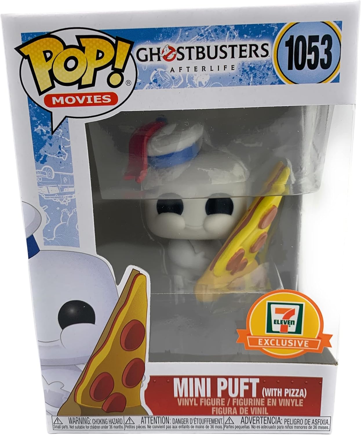 Funko POP! Ghostbuster Afterlife 7/11 Exclusive Mini Puft (w/ Pizza) #1053 - Free Acrylic Case