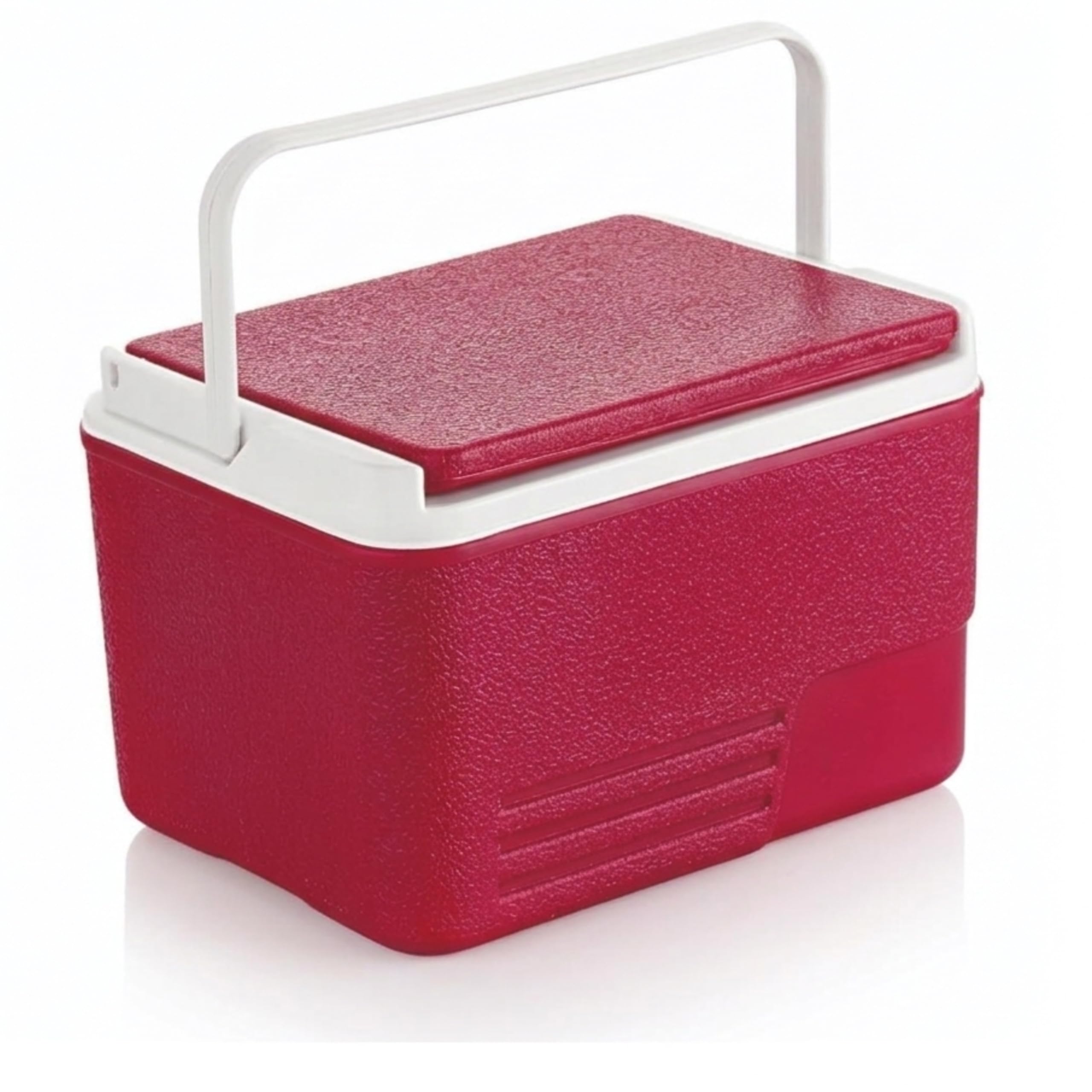 Portable 14 Liter Ice Box Cooler – Strong Build and Secure Locking Lid – Best for Picnic, Camping, Parties and Adventures (1 Pcs) (Red)-image-12