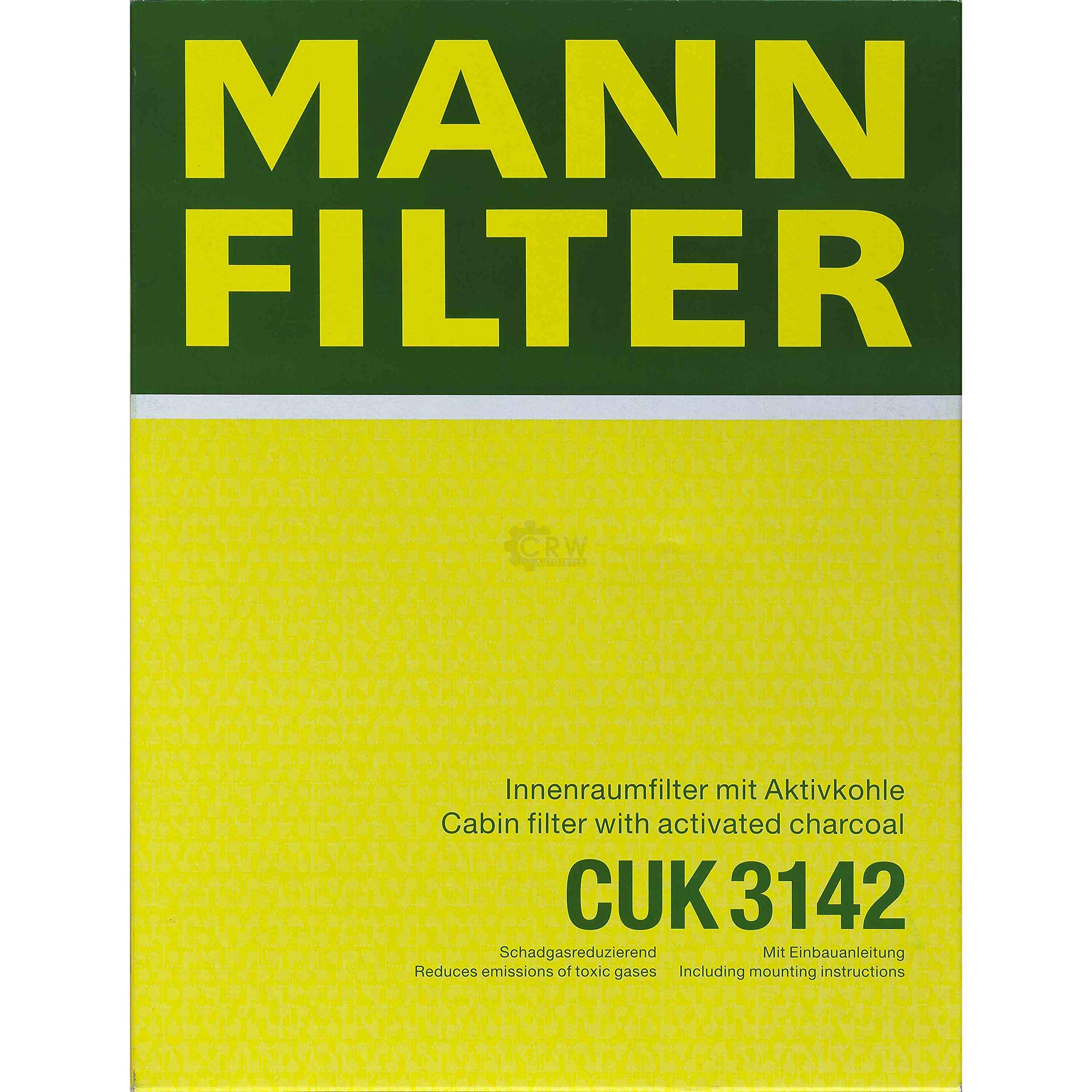 Paquete de inspección Kit de mantenimiento de filtros con filtro de aceite W 719/14, filtro de aire C 24 100, filtro de combustible PU 10 001 x, filtro de habitáculo CUK 3142, tornillo de