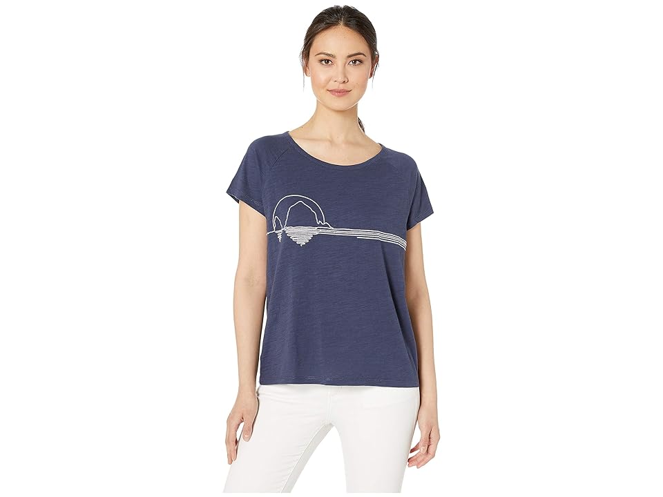 

Pendleton Embroidered Surf Tee (Navy Multi) Women's Clothing, Blue