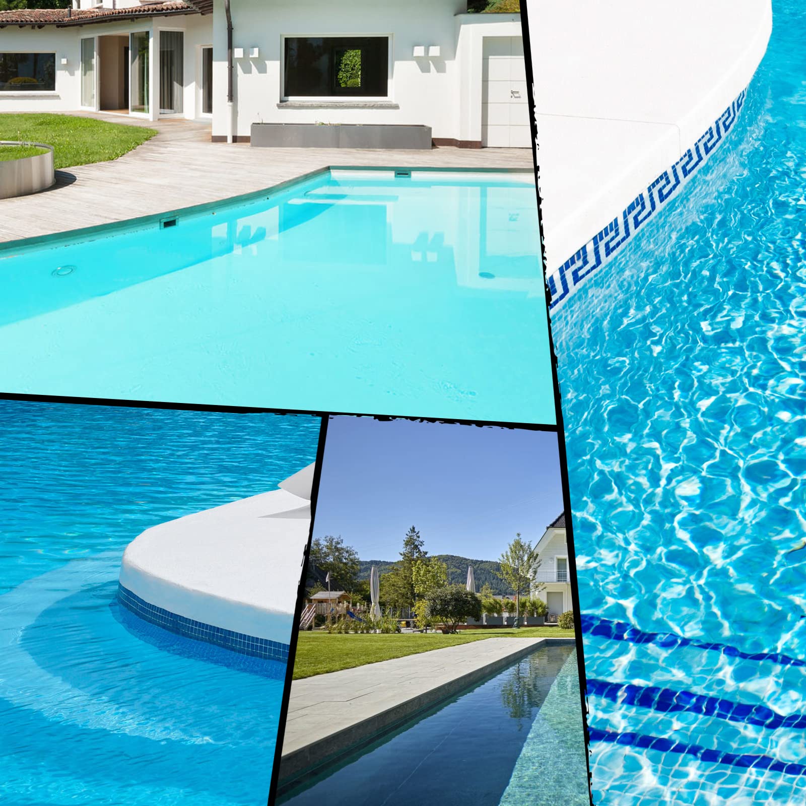BEKATEQ LS-400 Peinture piscine 0,75 litres, Blanc pur I Peinture satinée pour piscine, étang & fontaine en béton, maçonnerie & crépi I Revêtement en caoutchouc chloré imperméable et étanche