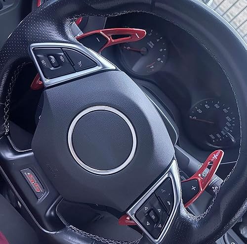 Miniatura 4 de iJDMTOY Extensiones de palanca de cambios más grandes con acabado rojo brillante, compatibles con Chevrolet 2014-2019 C7 Corvette, Gen6 Camaro 2016