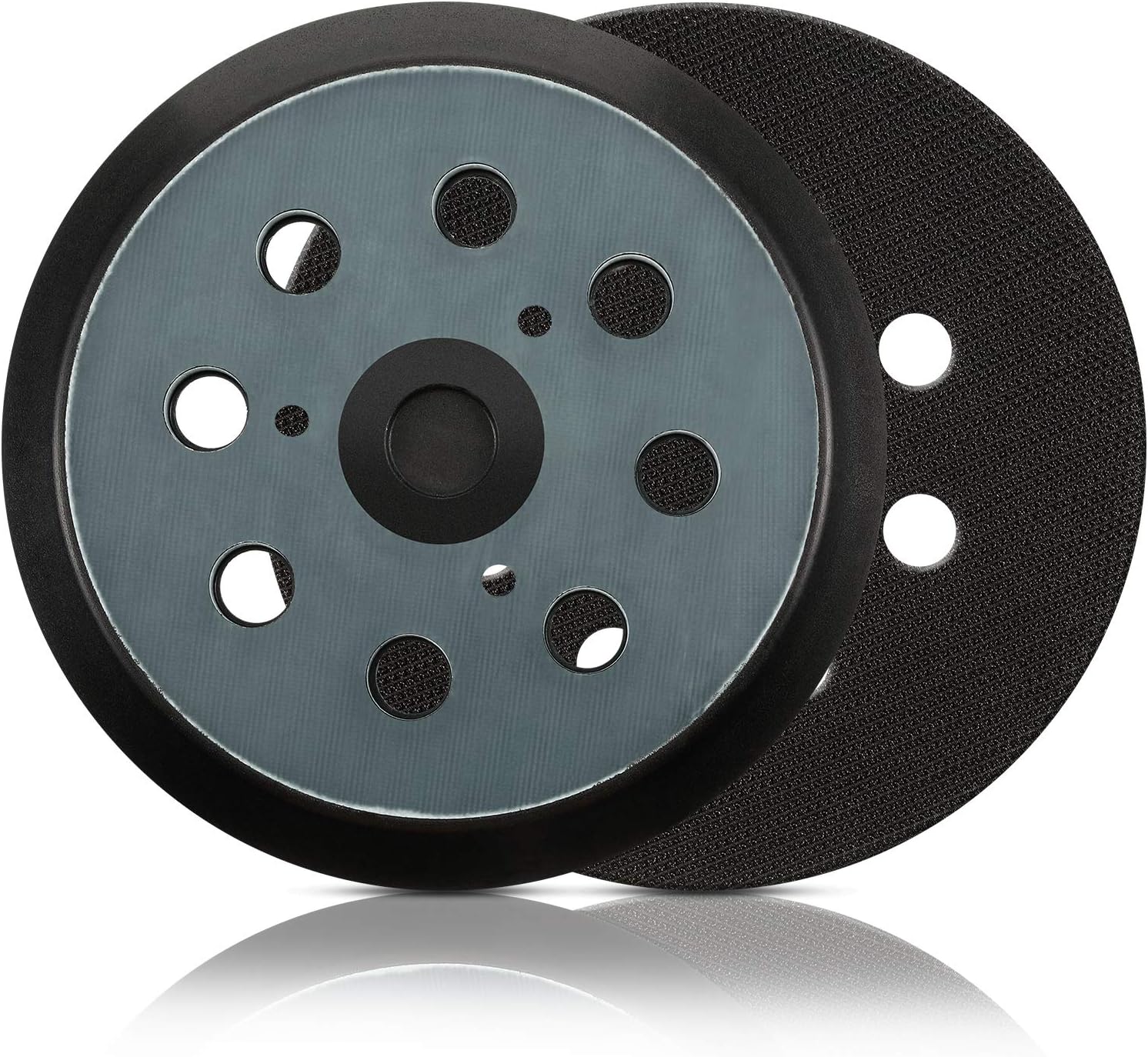 2 Pieces 5 Inch 8 Holes Replacement Sander Pad Hook and Loop Sander Sanding Pad Replacement Compatible with Makita BO5010, BO5030K, BO5031K, BO5041K