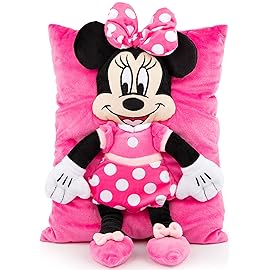 Jay Franco Disney Minnie Mouse 3D Snuggle Pillow - Super Soft - Measures 15 Inches (Official Disney Product)