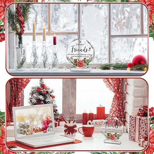 Vista 34 de Spiareal Regalos de amigos para mujeres, placa de amistad para mejor amiga, Acción de Gracias, Navidad, mejor hermana de flores, regalo