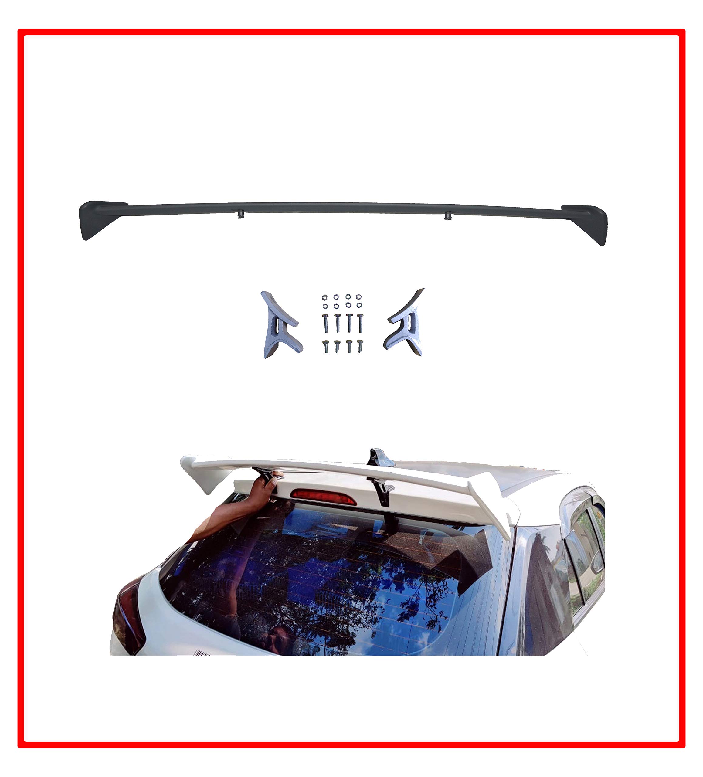 Back2Tracks - B2T AUTOMOTIVE® |Car Spoiler| Compatible with I 20 Elite|Semi-Finished (Unpainted)| Fiber Reinforced Plastic (FRP)