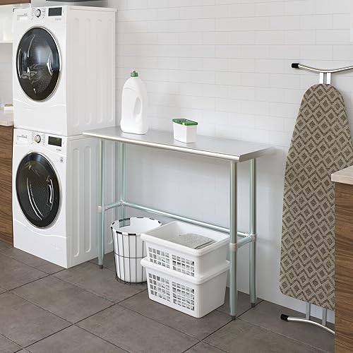 Vista 195 de Mesa de trabajo de acero inoxidable AmGood