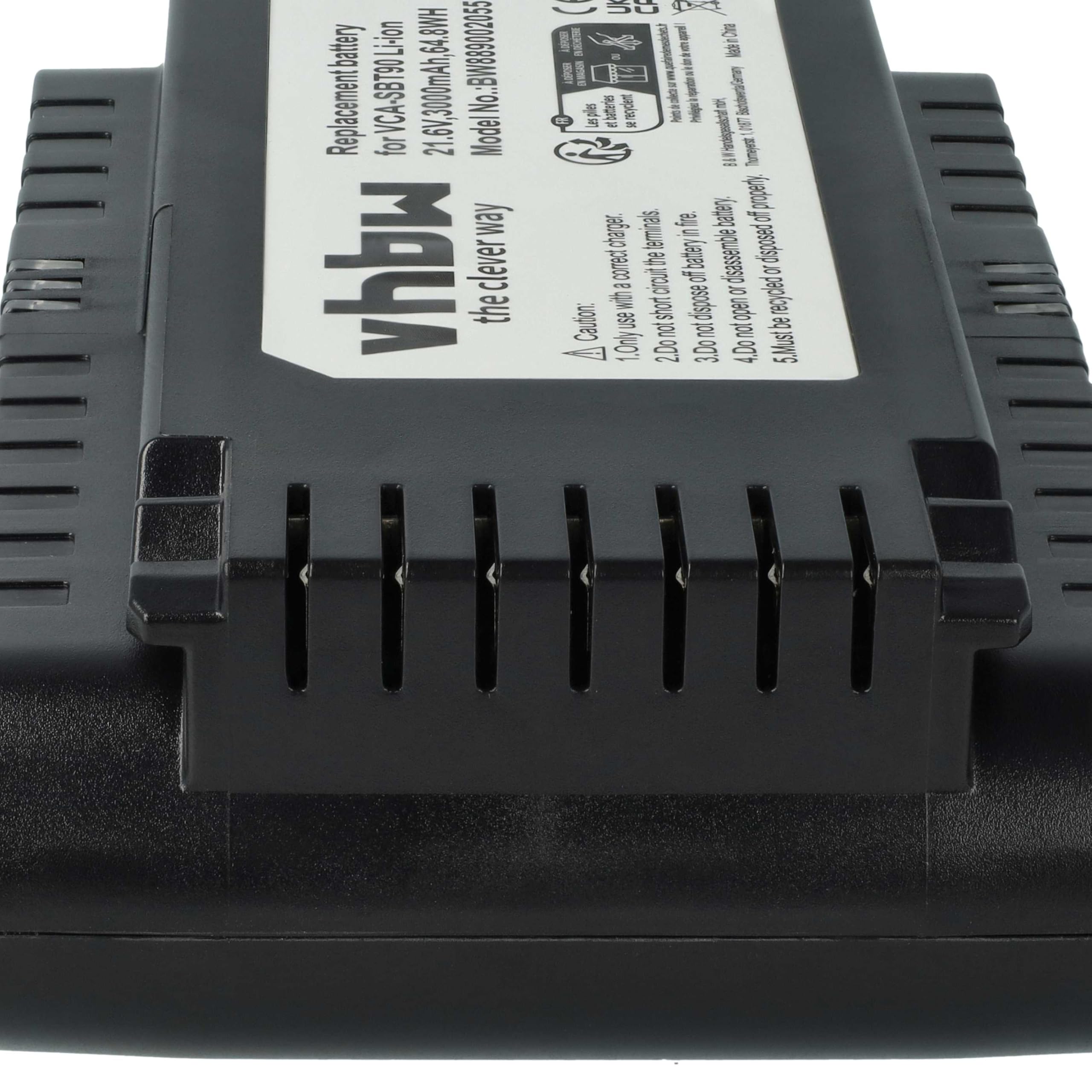 vhbw Bateria kompatybilna z Samsung Powerstick Jet VS9000 Czarny odkurzacz (3000mAh, 21,6V, Li-Ion)