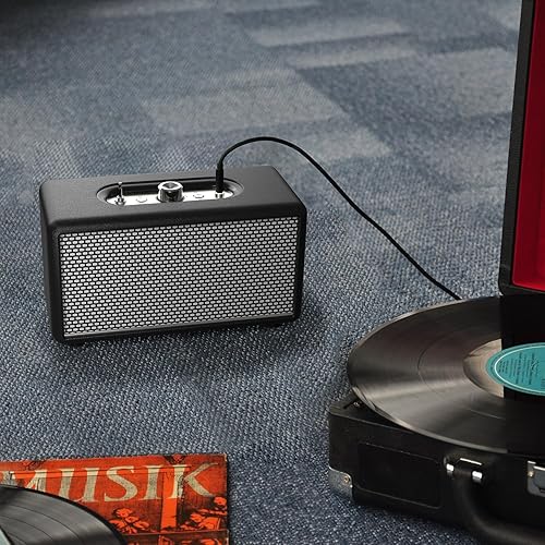 Miniatura 2 de Altavoz Bluetooth inalámbrico vintage, altavoces retro portátiles con sonido estéreo y graves extendidos, perilla para control de volumen,