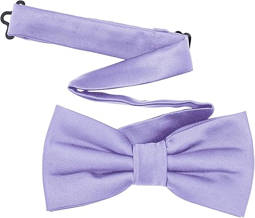 Miniatura 4 de TINYHI moño de esmoquin formal y satinado previamente armado y con longitud ajustable