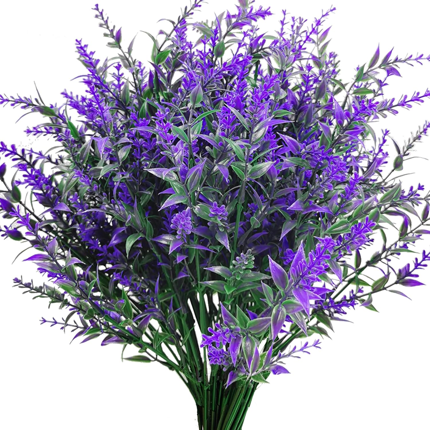 AKOMIC 12pcs Artificial Lavender Flowers Fake Plastic