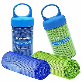YQXCC Cooling Towel | 2 Pack 47x12 | Ice Cool for Neck | Soft Breathable Microfiber Chilly | for Yoga, Golf, Gym, Camping, Running, Workout & More Activities