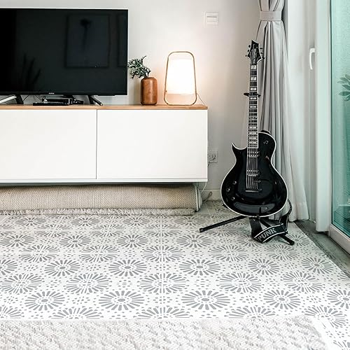 Miniatura 2 de Plantillas de pared para pintar con patrón grande de 12 x 12 pulgadas, plantillas de suelo grandes reutilizables, plantillas de azulejos simples