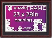 Vista 39 de Poster Palooza Kit de marco de rompecabezas de 20 x 27 pulgadas, incluye hojas de pegamento para rompecabezas, marco de madera marrón