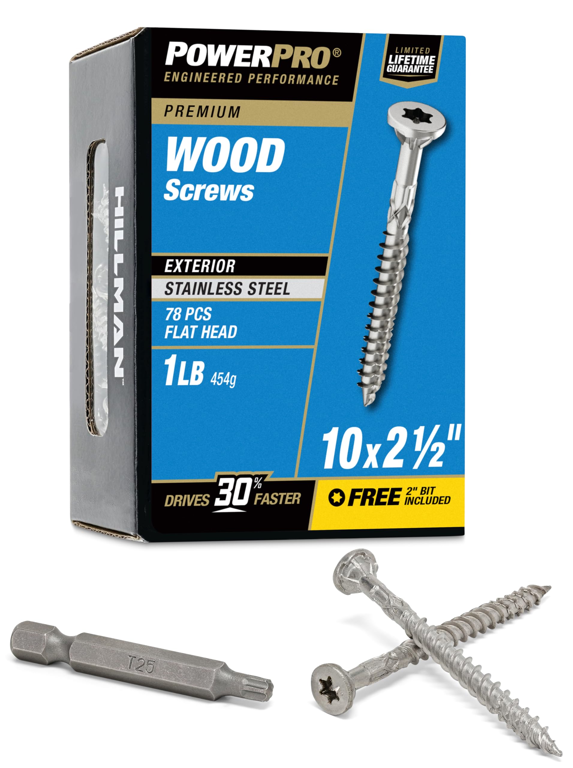 Amazon.com: Power Pro 48622 Wood Screws, #10 x 2-1/2