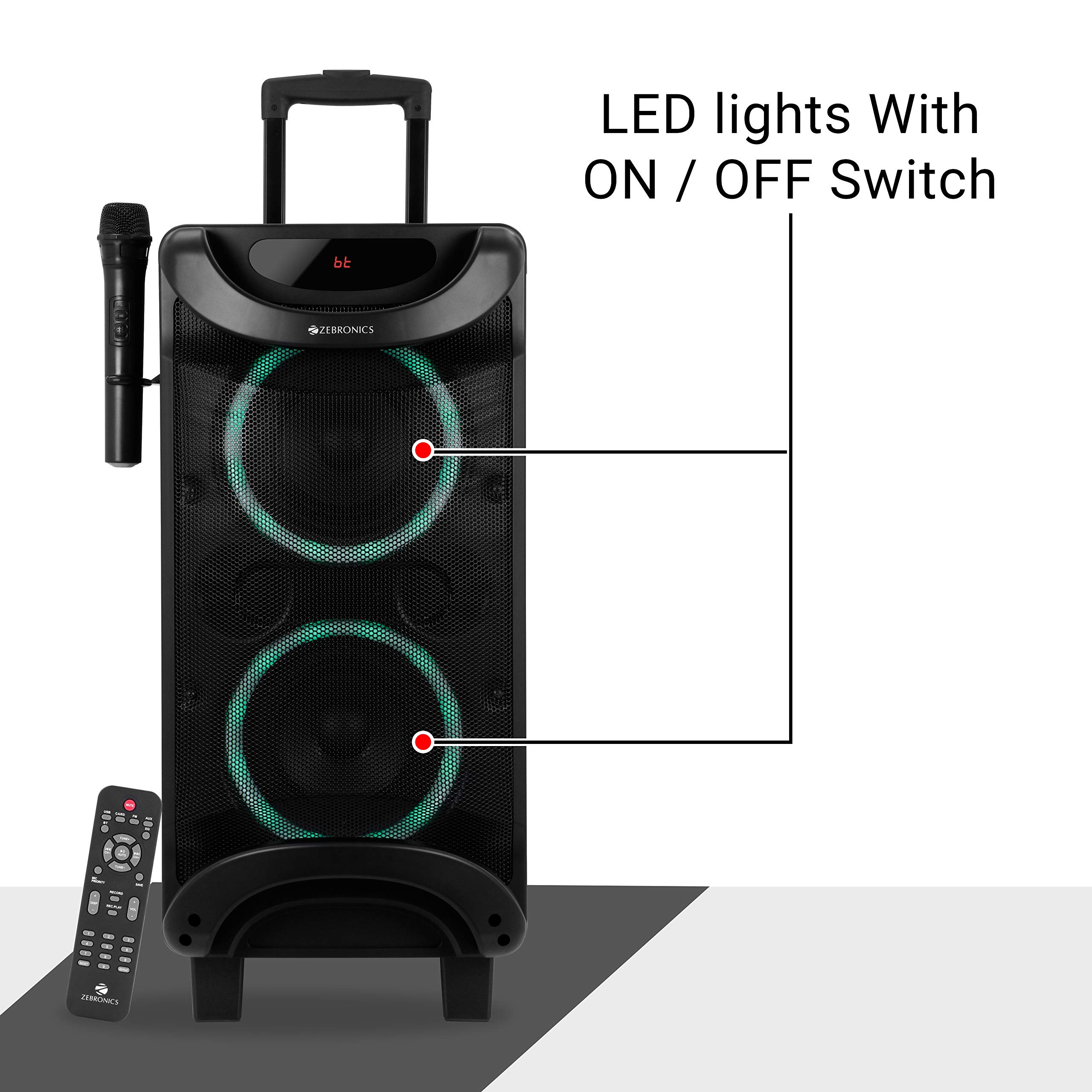 Zebronics Zeb-Moving Monster 2x7 Trolly DJ Speaker with Bluetooth