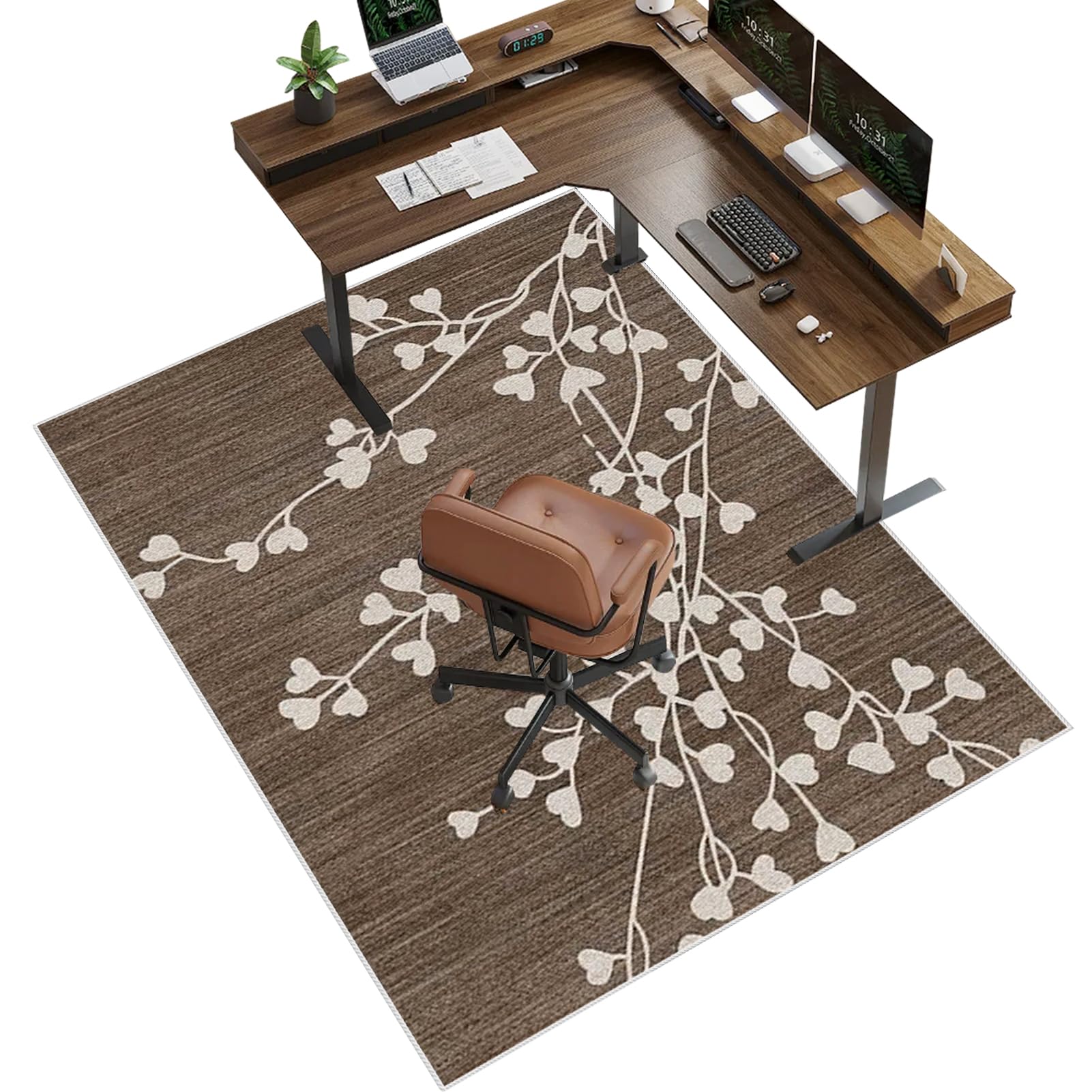 Tapis Protection Sol Chaise Bureau Tapis de Sol Bureau Tissu, Tapis de Chaise de Bureau Tapis de Chaise à Rouler, Tapis Protège-Sol pour Chaise de Bureau pour Parquets Stratifié 180 x 230 cm